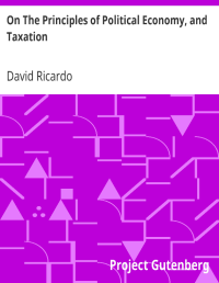 on The Principles of Political Economy and Taxation