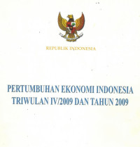 Pertumbuhan ekonomi indonesia triwulan iv/2009 dan tahun 2009