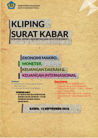 Kliping surat kabar, 13 September 2018