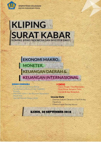 Kliping surat kabar, 20 September 2018