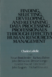 Finding, selecting, developing, and retaining data processing professional through effective human resources management