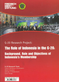 The role of indonesia in the g-20: background, role and objectives of indonesia's membership