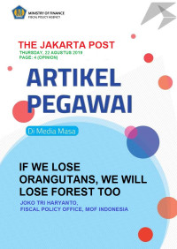 If we lose orangutans, we will lose forest too