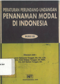 Peraturan perundang-undangan penanaman modal di Indonesia