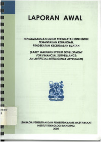 Laporan awal: pengembangan sistem peringatan dini untuk pemantauan keuangan pendekatan kecerdasan buatan