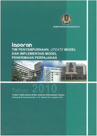 Laporan
Tim Penyempurnaan, Update Model dan Implementasi Model Penerimaan Perpajakan
C1