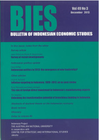 BIES
Buletin Of Indonesia Economic Studies
