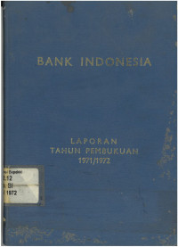 Laporan 
Tahun Pembukuan 1971/1972