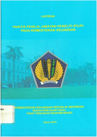 Laporan panitia penilai jabatan peneliti pada kementerian keuangan