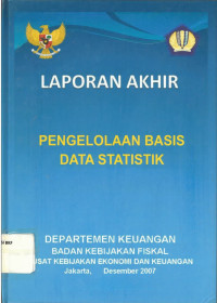 Laporan akhir: pengelolaan berbasis data statistik