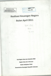 Realisasi Keuangan Negara Bulan April 2011