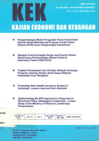 Kajian ekonomi dan keuangan