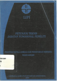 Petunjuk teknis jabatan fungsional peneliti