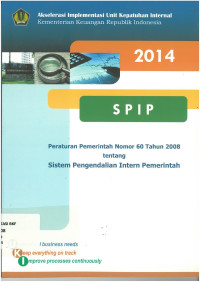 Peraturan Pemerintah nomor 60 tahun 2008 tentang Sistem Pengendalian Intern Pemerintah