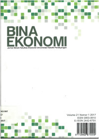 Bina Ekonomi : Jurnal Ilmiah Fakultas Ekonomi Universitas Katolik Parahyangan Vol.21, N.1 2017