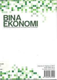 Bina Ekonomi : Jurnal Ilmiah Fakultas Ekonomi Universitas Katolik Parahyangan Vol.21, N.2 2017