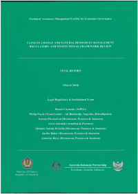 Climate Change and Natural Resources Management Regulatory and Institutional Framework Review