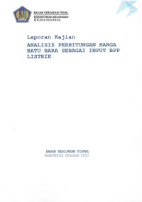 Laporan kajian analisis perhitungan harga batubara sebagai input BBP listrik