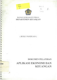 Buku panduan dokumen pelatihan aplikasi ekonomi dan keuangan