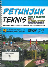 Petunjuk teknis program pembangunan infrastruktur perdesaan jalan dan jembatan irigasi air minum dan sanitasi tambatan perahu