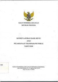 Konsep laporan hasil reviu atas pelaksanaan transparansi fiskal