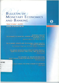 Bulletin of monetary economics and banking