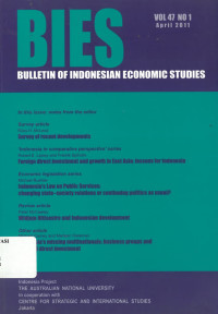 BIES Bulletin of Indonesia Economic Studies April 2011