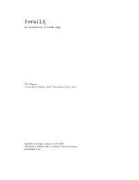 An Introduction to Formal Logic