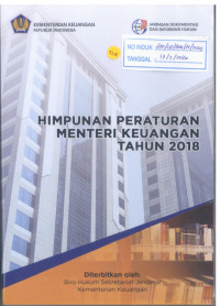 Himpunan Perauran Meneri Keuangan Tahun 2018