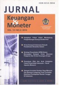 Jurnal Keuangan & Moneter VOL.13/NO.2/2010