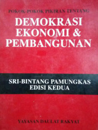 Pokok-pokok pikiran tentang demokrasi ekonomi dan pembangunan