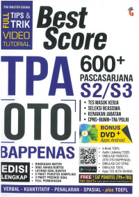 TPA best score 600+ pascasarjana s2/s3